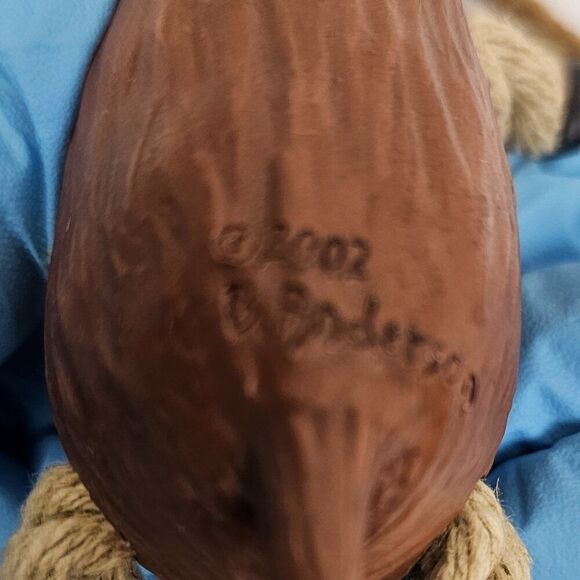 Vintage‎ Bert Anderson Christmas Moose Elk Ornament 2002 Dangling Folk Art Jute - Picture 9 of 14